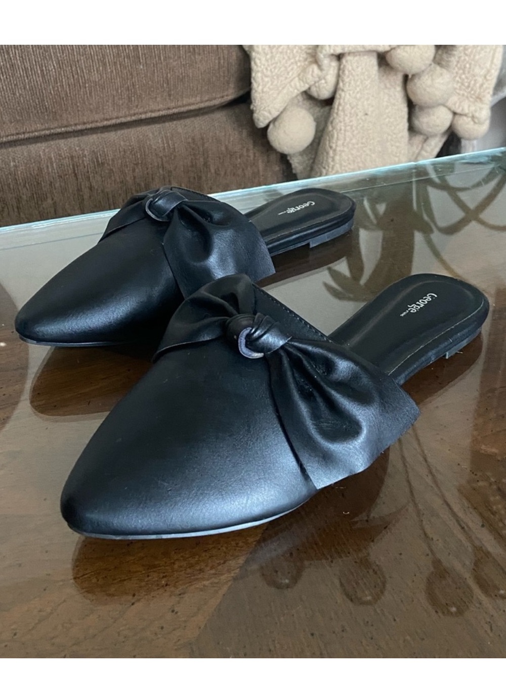 ☀️ George ☀️ black dressy bow flats